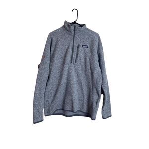 Patagonia Men's Gray 1/4 Zip Fleece Pullover Sweater Size L